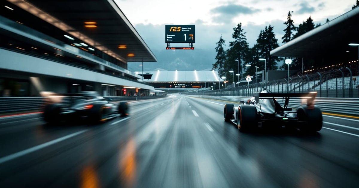 Vue panoramique du circuit de Spa-Francorchamps, piste mythique de Formule 1 en Belgique