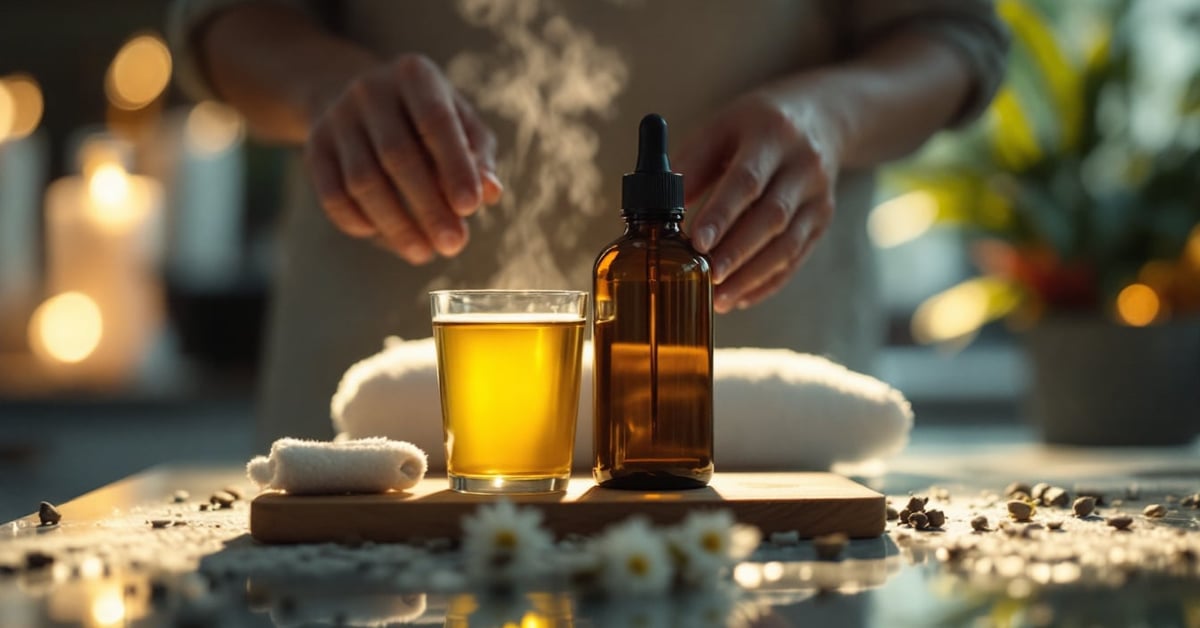 Chauffer huile de massage dans un bain-marie, technique douce pour une huile tiède et apaisante