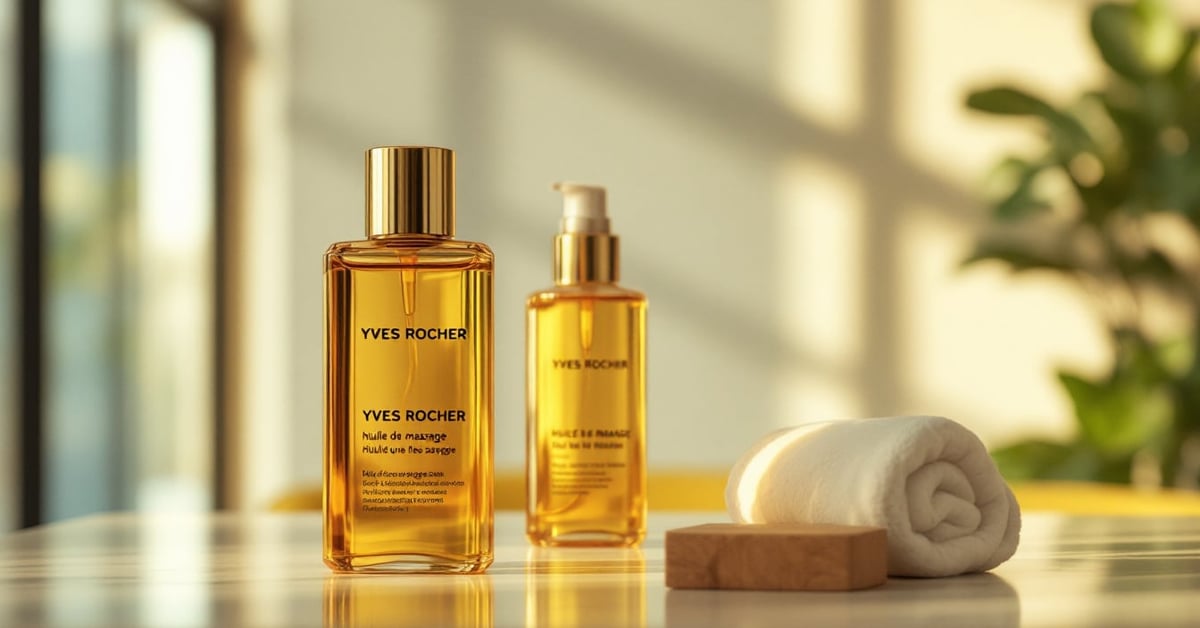 Huile de massage Yves Rocher pour le corps, soin hydratant naturel